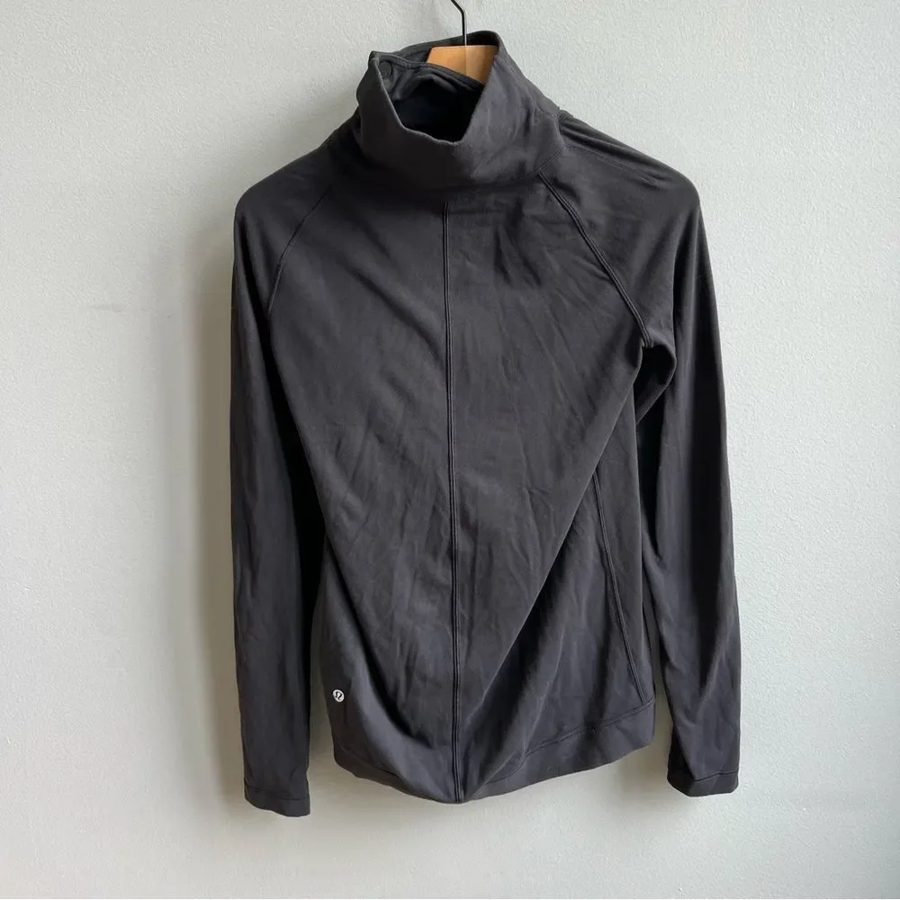 Lululemon Rulu Rally Wrap Long Sleeve Jacket Top Size 4 Black